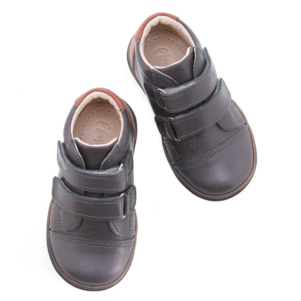 (2675-36) Emel shoes velcro trainers Grey