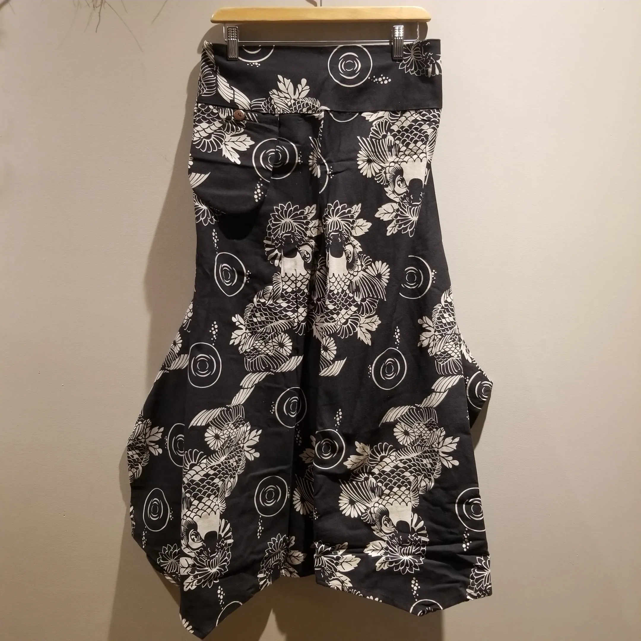 Black Koi Wide Leg Pants