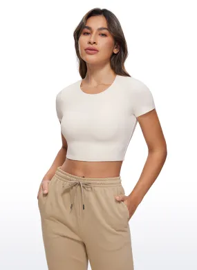 Butterluxe Double Lined Cropped Short Sleeves