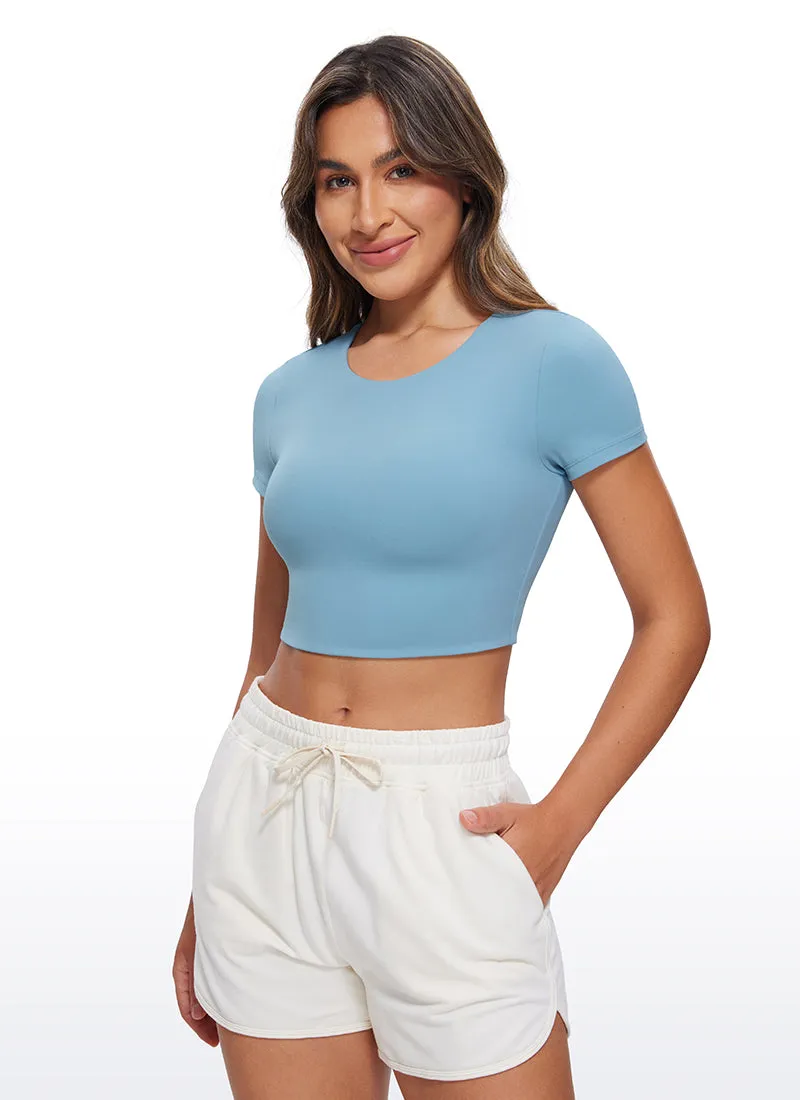 Butterluxe Double Lined Cropped Short Sleeves