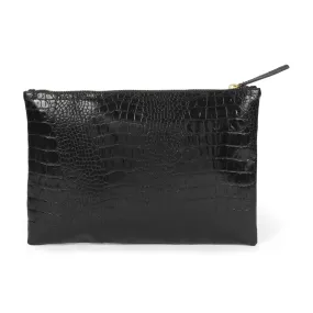 Crocodile Embossed Leather Bag