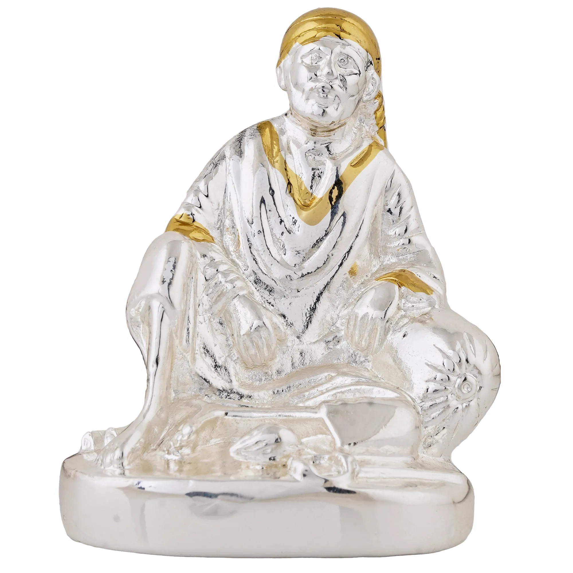 Estele Gold - Rhodium Plated Divine Lord Sai Baba Idol