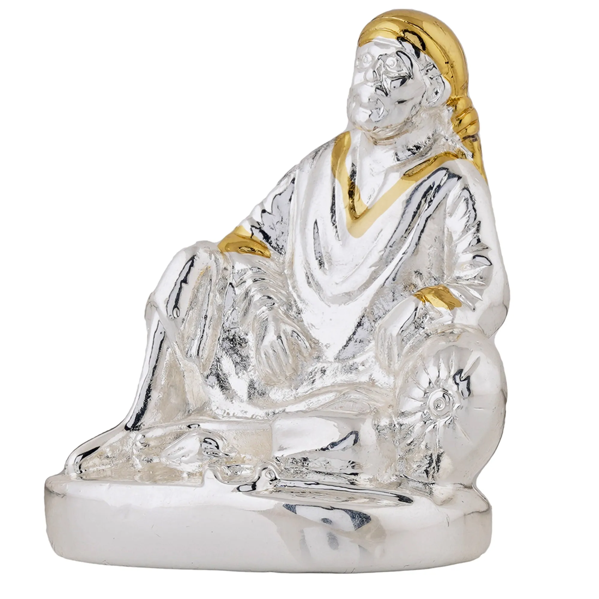 Estele Gold - Rhodium Plated Divine Lord Sai Baba Idol