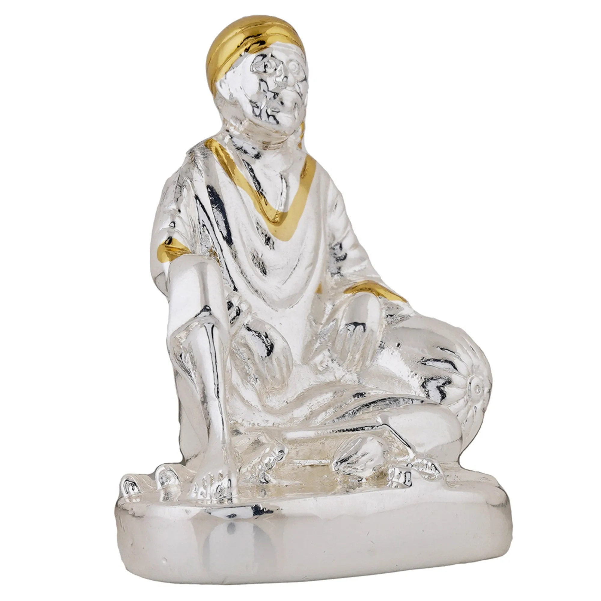 Estele Gold - Rhodium Plated Divine Lord Sai Baba Idol