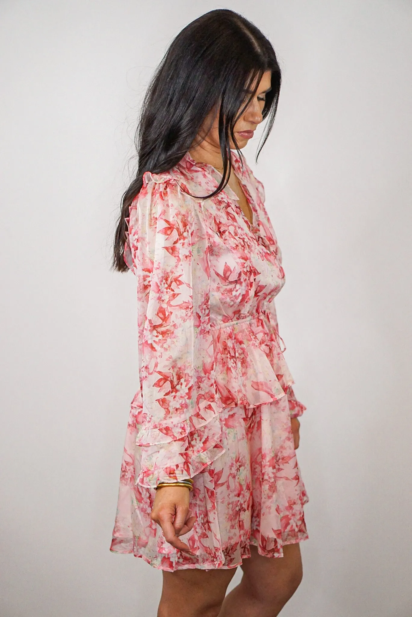 Fairytale Ending Pink Floral Dress