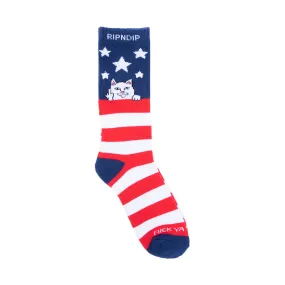 Fuck Ya Merca Socks (Red/White/Blue)