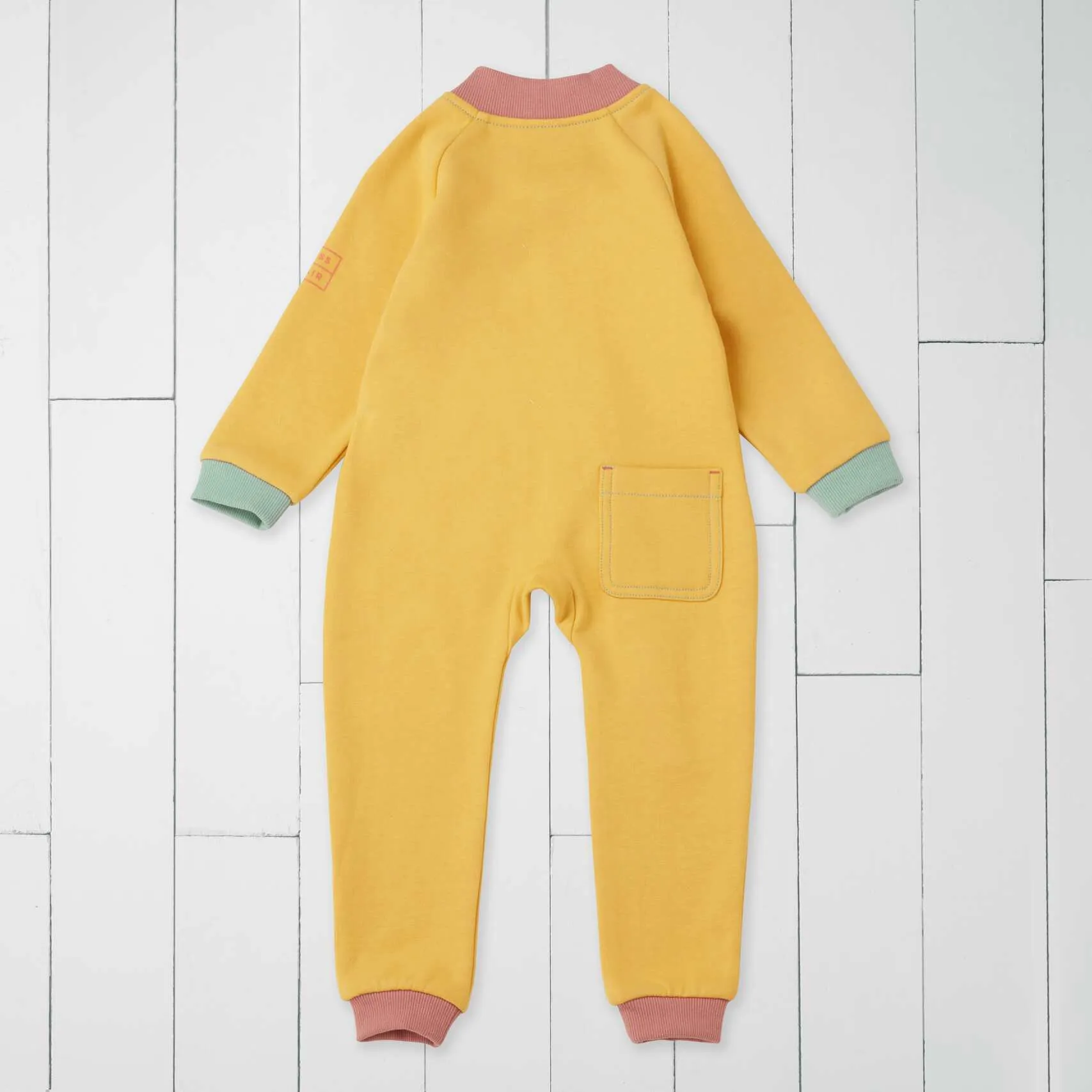 GRASS & AIR - Baby Adventure Onesie in Ochre with contrast Zip