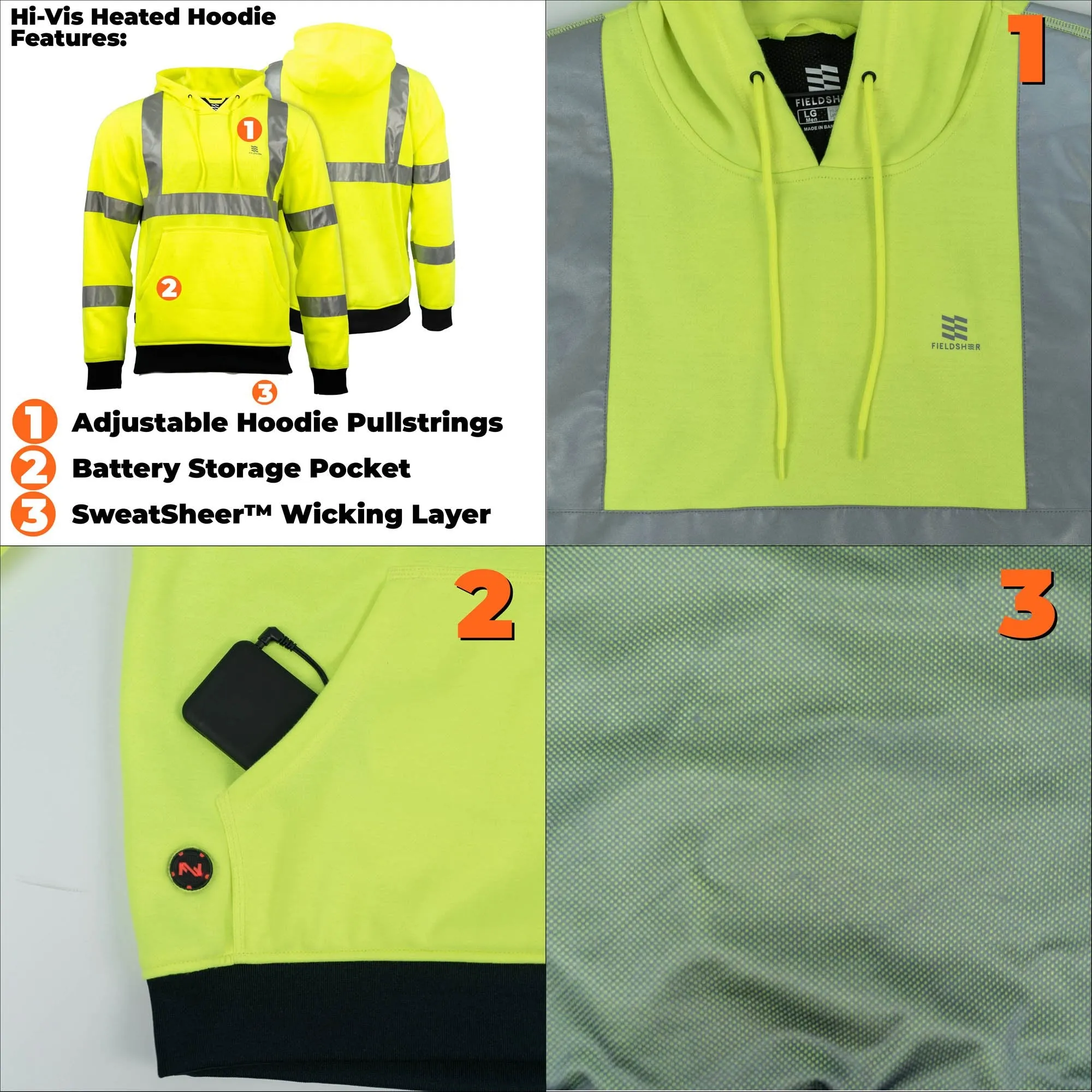 HI-VIS Pullover Hoodie Men's