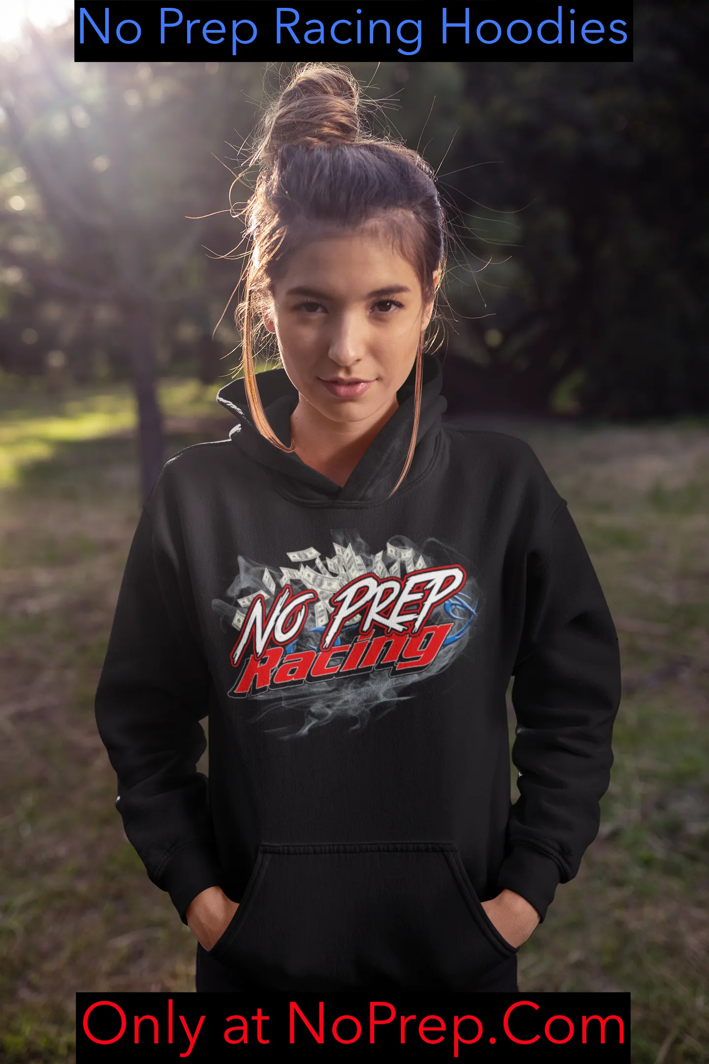 No Prep Racing Black Pullover Hoodie