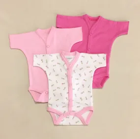 Rosebud Snap Front Bodysuit 3 pack