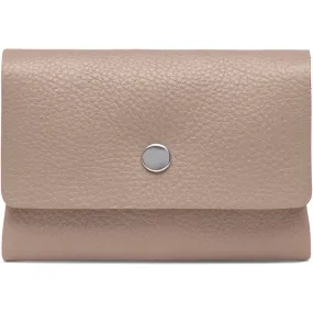 Small wallet/credit card holder in soft leather / 16040 - Dusty taupe